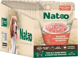 20/3oz Natoo Wet DOG - Salmon and brown rice recipe in broth - Dog/Cat Supplements